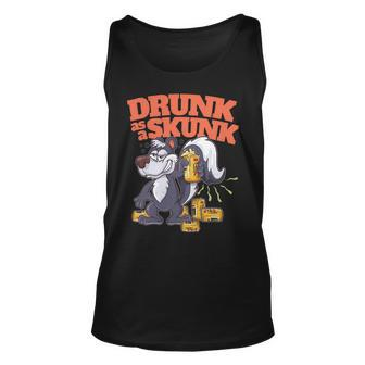 Beer Funny Adult Humor Alcohol Beer Booze Drunk As A Skunk Unisex Tank Top - Monsterry