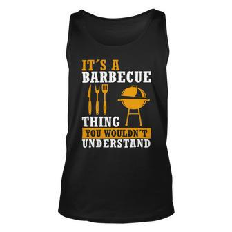 Beer Funny Bbq Barbecue Grill Grilling Joke Smoking Meat Beer Dad Unisex Tank Top - Monsterry UK