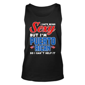 Being Sexy Puerto Rican Flag Pride Puerto Rico Unisex Tank Top | Mazezy