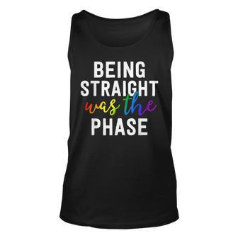 Being Straight Was The Phase Lgbt Gay Pride Closet Unisex Tank Top | Mazezy DE