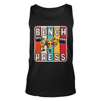 Bench Press Monster Power Gym Training Plan Chest Workout Unisex Tank Top - Monsterry