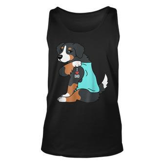 Bernese Mountain Dog I Love Dad Funny Dog Fathers Day Gift For Mens Unisex Tank Top - Seseable