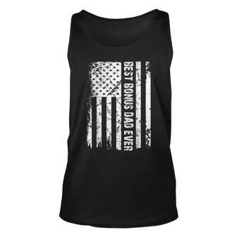 Best Bonus Dad Ever American Flag Father Day Tank Top | Mazezy