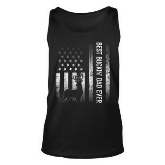 Best Buckin Dad Ever American Flag Gift For Fathers Day Unisex Tank Top | Mazezy