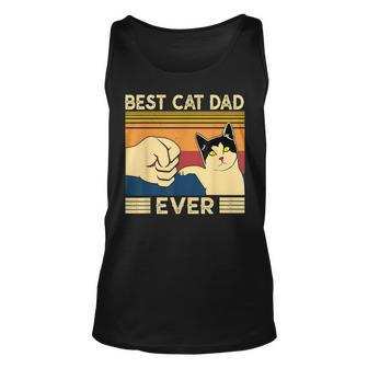 Best Cat Dad Ever Vintage Cat Daddy Father Day Gifts Unisex Tank Top | Mazezy UK