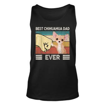 Best Chihuahua Dad Ever Retro Vintage Dad Fathers Day Tank Top | Mazezy