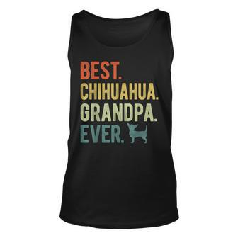 Best Chihuahua Grandpa Ever Dog Lovers Fathers Day Unisex Tank Top - Seseable