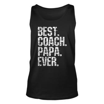 Best Coach Papa Ever Fathers Day Grand Daddy Unisex Tank Top | Mazezy AU