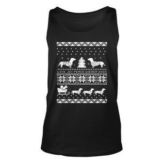 Best For Dachshunds Lover Dachshunds Ugly Christmas Sweaters Tank Top - Monsterry UK