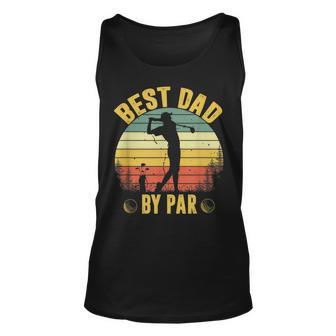 Best Dad By Par Fathers Day Golfing Unisex Tank Top | Mazezy