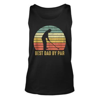 Best Dad By Par Funny Golf Gift For Men Fathers Day Golfer Unisex Tank Top | Mazezy