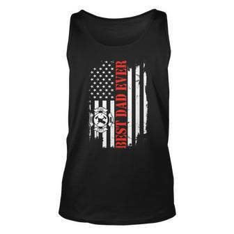 Best Dad Ever Firefighter Fathers Day Gift For Mens Unisex Tank Top | Mazezy