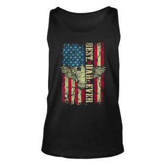 Best Dad Ever Flag Patriotic Eagle Funny For Dad Father Unisex Tank Top - Seseable
