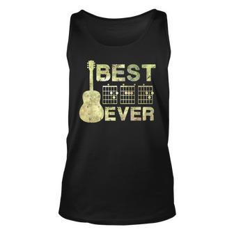 Best Dad Ever Guitar Chords Guitarist Father Fathers Day Unisex Tank Top - Seseable