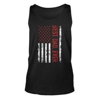 Best Dad Ever Us American Flag Gift For Fathers Day Unisex Tank Top - Monsterry AU