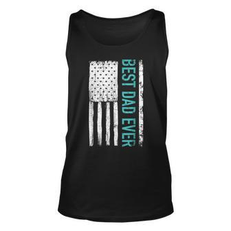 Best Dad Ever With Us American Flag Gift For Fathers Day Gift For Mens Unisex Tank Top - Seseable