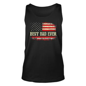 Best Dad Ever With Us American Flag Gifts Fathers Day Dad Unisex Tank Top - Monsterry AU