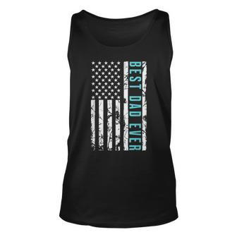 Best Dad Ever With Us American Flag Party Fathers Day Unisex Tank Top | Mazezy