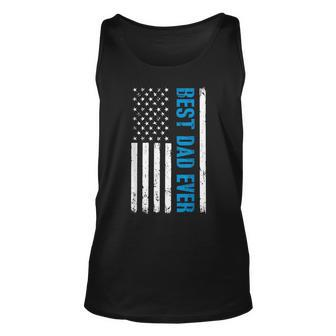 Best Dad Ever With Us Flag American Fathers Day Unisex Tank Top | Mazezy