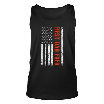 Best Dad Ever With Us Flag American Fathers Day Unisex Tank Top - Seseable