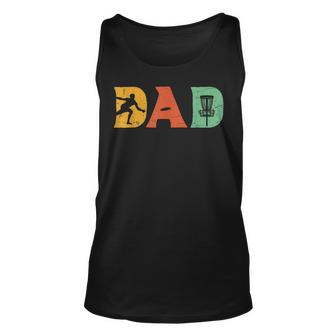 Best Disc Golf Dad Retro Fathers Day For Men Dad Sports Unisex Tank Top | Mazezy