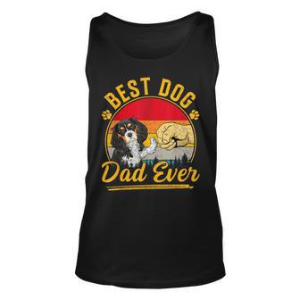 Best Dog Dad Ever Cavalier King Charles Spaniel Fathers Day Unisex Tank Top - Seseable