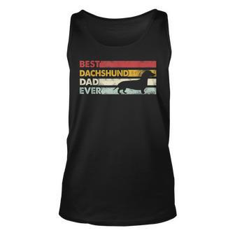 Best Dog Dad Ever - Father Wiener Sausage Dog Dachshund Unisex Tank Top - Seseable