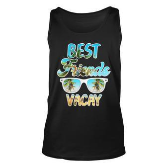 Best Friends Vacay Cool Beach Party Road Trip 2023 Palm Tree Tank Top - Monsterry