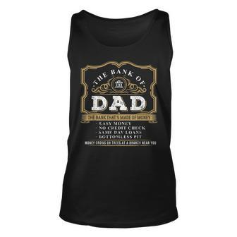 Best Funny Fathers Day Gift 2021 The Bank Of Dad Unisex Tank Top | Mazezy
