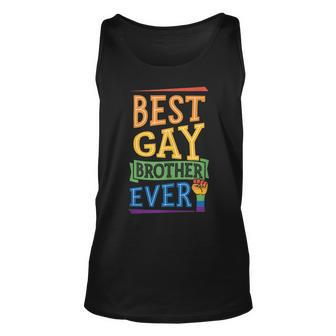 Best Gay Brother Ever Cute Funny Gay Pride Sibling Unisex Tank Top | Mazezy