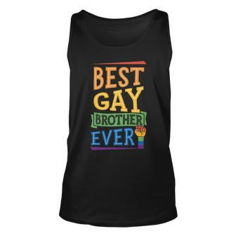 Best Gay Brother Ever Cute Funny Gay Pride Stuff Sibling Unisex Tank Top | Mazezy