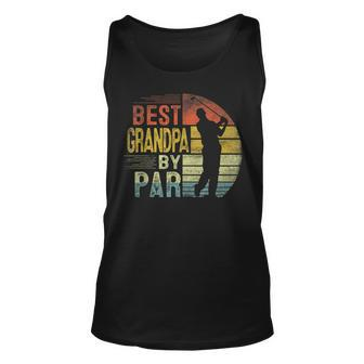 Best Grandpa By Par Daddy Fathers Day Golf Lover Golfer Tank Top | Mazezy