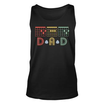Best Guitar Dad Ever Chords Best Dad Guitar Fathers Day Unisex Tank Top | Mazezy