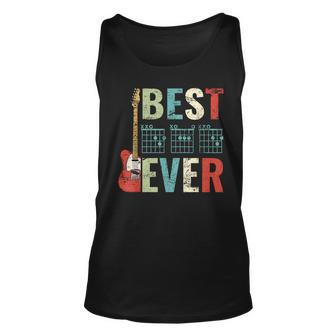 Best Guitar Dad Ever Guitar Chords For Guitar Lovers Unisex Tank Top - Seseable