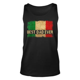 Best Italian Dad Ever Italia Flag Pride Fathers Day Gift Unisex Tank Top | Mazezy