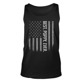 Best Poppy Ever Us American Flag Gift For Fathers Day Unisex Tank Top | Mazezy