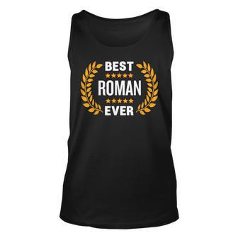 Best Roman Ever With Five Stars Name Roman Unisex Tank Top | Mazezy DE