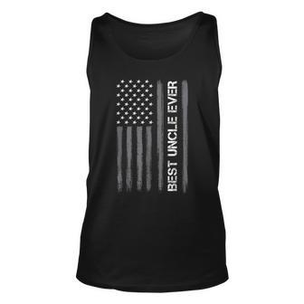 Best Uncle Ever American Flag Funny Fathers Day For Unisex Tank Top | Mazezy UK