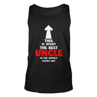 Best Uncle In The World Uncle Gift From Niece Nephew Unisex Tank Top | Mazezy