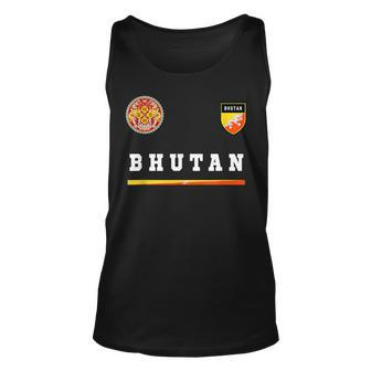 Bhutan SportSoccer Jersey Flag Football Unisex Tank Top | Mazezy