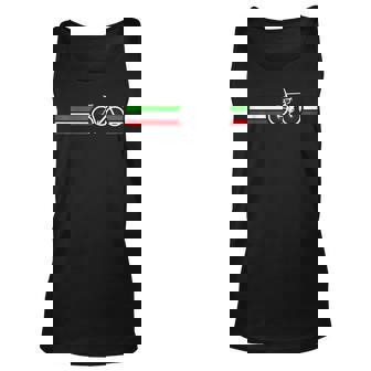 Bicycle Bike Cyclist Italian Flag Unisex Tank Top | Mazezy
