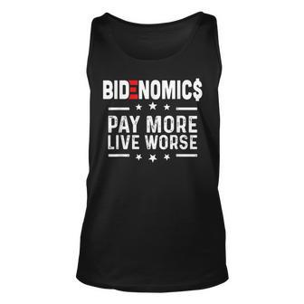 Bidenomics Pay More Live Worse Anti Biden Recession Unisex Tank Top - Seseable