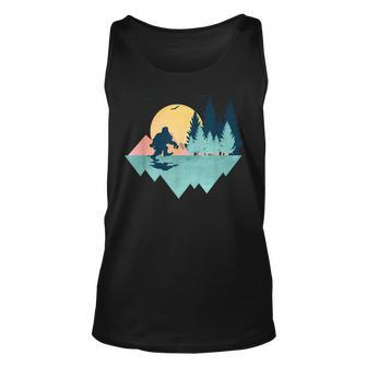 Bigfoot Abstract Mountain Geometry Sasquatch Believer Tank Top - Monsterry AU