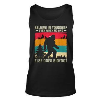 Bigfoot Believe In Yourself Believe Funny Gifts Unisex Tank Top | Mazezy AU