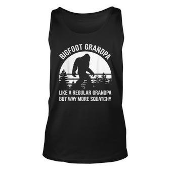 Bigfoot Grandpa Like A Regular But Way More Squatchy Gift Unisex Tank Top - Thegiftio UK