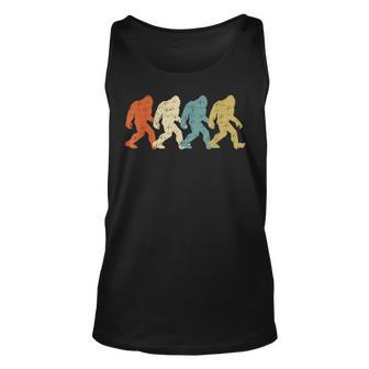 Bigfoot Silhouette Retro | Cute Vintage Yeti Gift Unisex Tank Top - Thegiftio UK