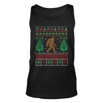 Bigfoot Theme Ugly Christmas Sweater Holiday Tank Top - Monsterry