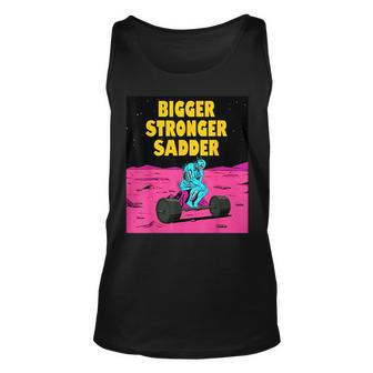 Bigger Stronger Sadder Weightlifting Bodybuilding Fitness Weightlifting Tank Top | Mazezy