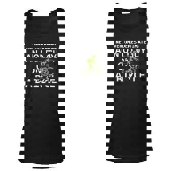 Bike Lovers Never Underestimate An Old Guy On A Bicycle Tank Top | Mazezy