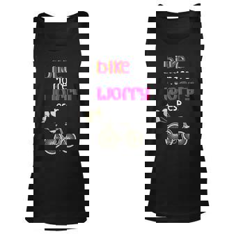 Bike More Worry Less Bicycle T Gift For Women Unisex Tank Top - Thegiftio
